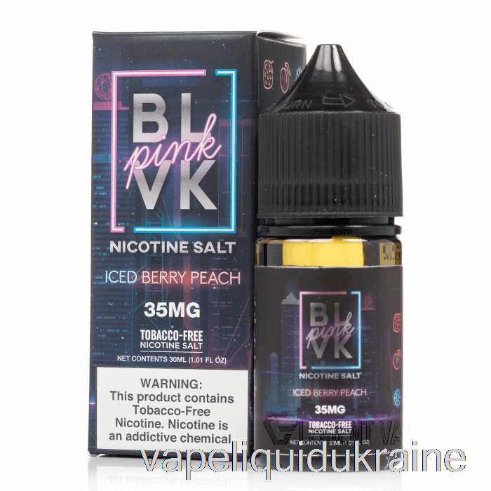 Vape Liquid Ukraine ICED Berry PEACH SALT - BLVK Pink Series - BLVK - 30mL 35mg